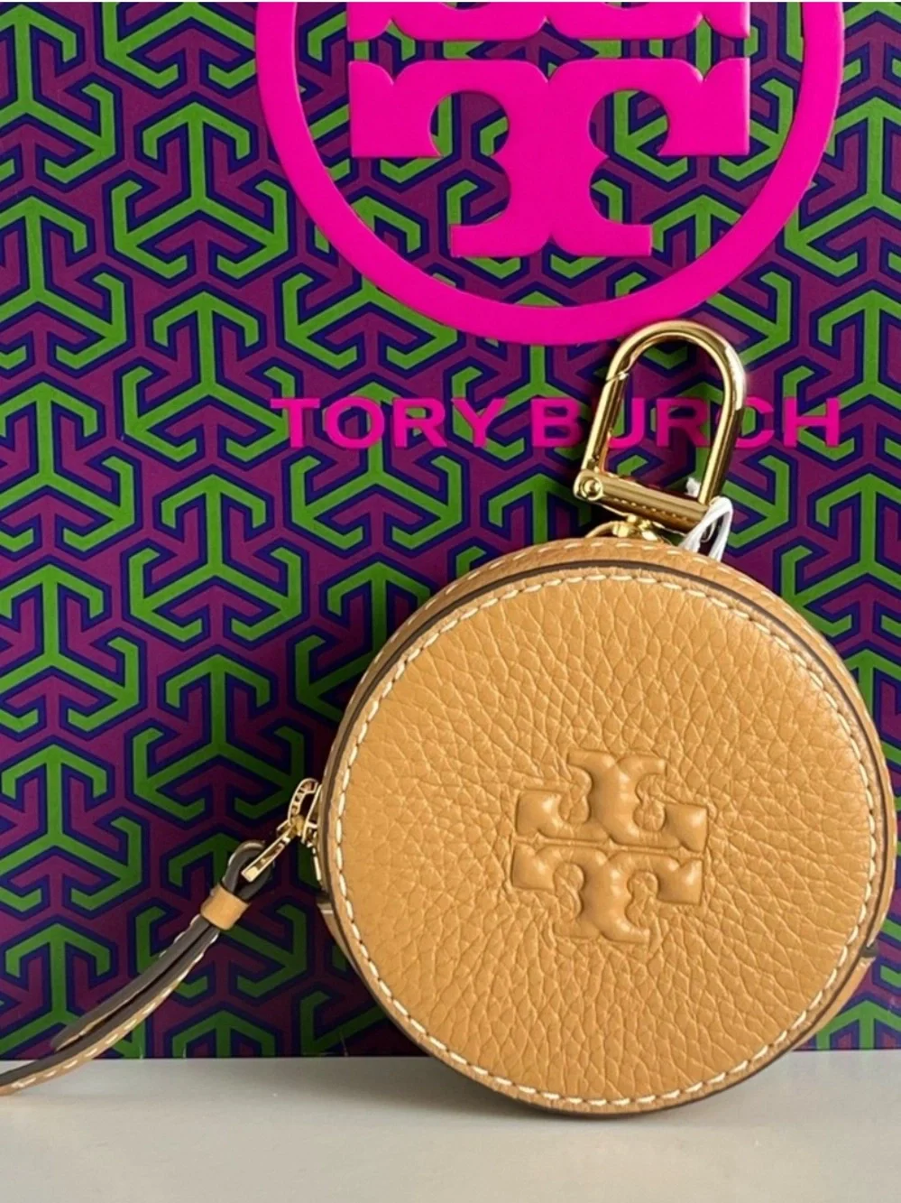 Tory Burch Thea Coin Pouch Tiramisu Brown Leather Wallet Quiet Luxury NWT